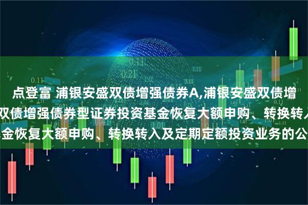 点登富 浦银安盛双债增强债券A,浦银安盛双债增强债券C: 关于浦银安盛双债增强债券型证券投资基金恢复大额申购、转换转入及定期定额投资业务的公告
