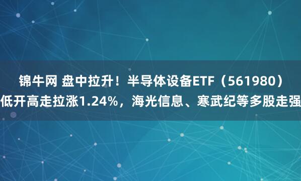 锦牛网 盘中拉升！半导体设备ETF（561980）低开高走拉涨1.24%，海光信息、寒武纪等多股走强