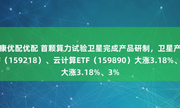 盛康优配优配 首颗算力试验卫星完成产品研制，卫星产业ETF（159218）、云计算ETF（159890）大涨3.18%、3%